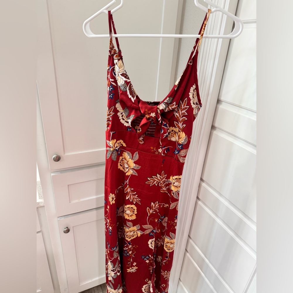 Women’s red silk dress - small